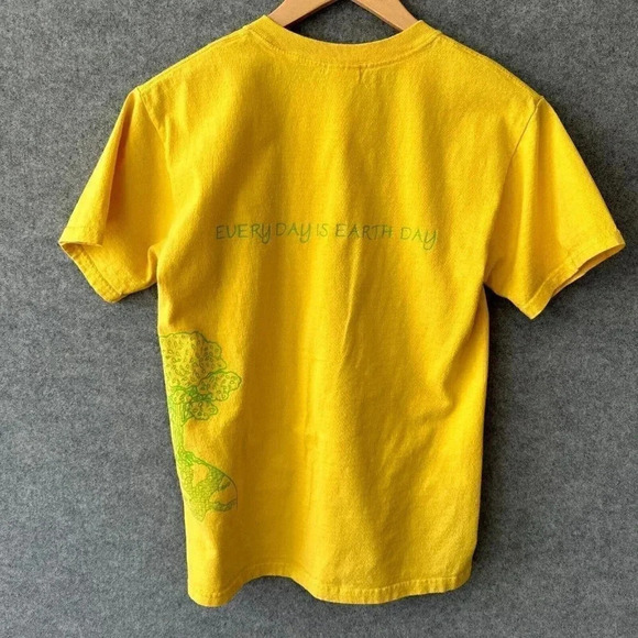 Earth Day Shirt Womens Small Yellow Trees Recycle Nature Short Sleeve 2007 - Picture 2 of 10